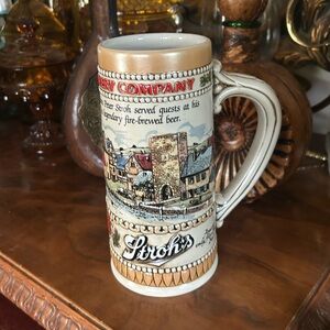 Vintage Stroh's Ceramic Beer Stein Mug